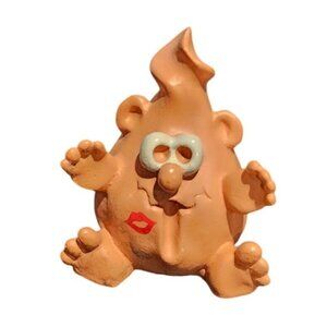 I'm A Hug Clay Figurine by Christa The Hug Factory Vintage 1996 Kiss Lips Design